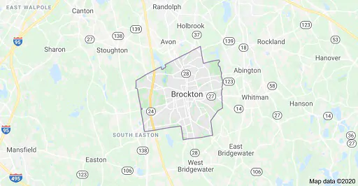 map of brockton ma