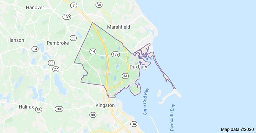 Map of Duxbury MA