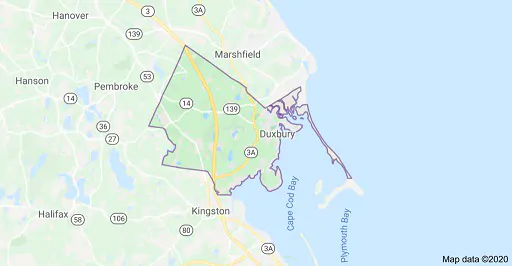 Map of Duxbury MA