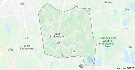 Map of East Bridgewater MA