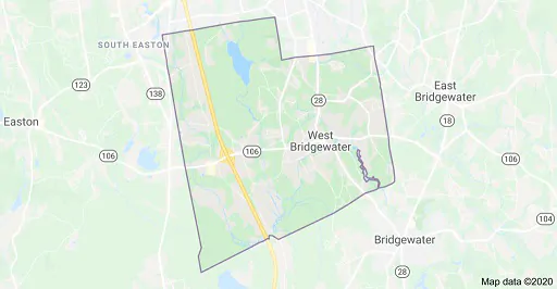 map of west bridgewater ma masonry contractors of south shore ma